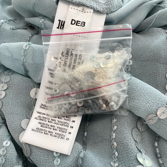 JENNY PACKHAM NO. 1. BLUE SEQUIN GOWN SIZE US 10 / UK 14 - Picture 15 of 17